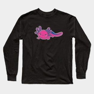 Bi Pride Axolotl | Cute Design with Bisexual Flag Colors Long Sleeve T-Shirt